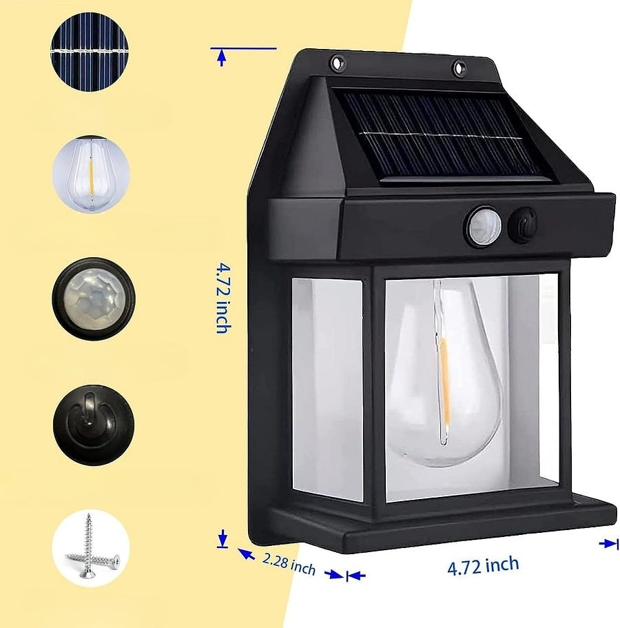 Buitenmuurlamp op zonne-energie