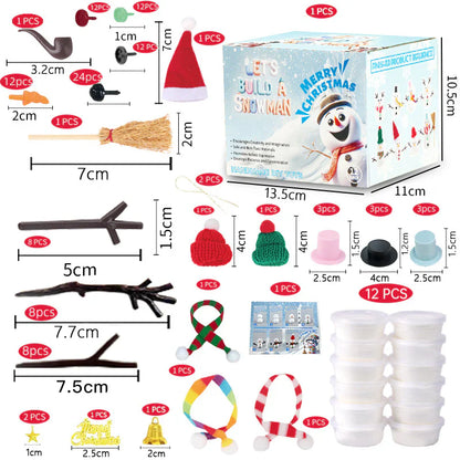 Kerst DIY-knutselset voor kinderen – maak je eigen sneeuwman