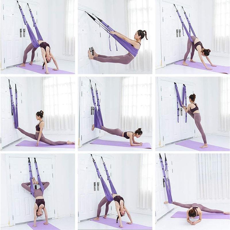 Verstelbare yoga- en pilates-stretchband