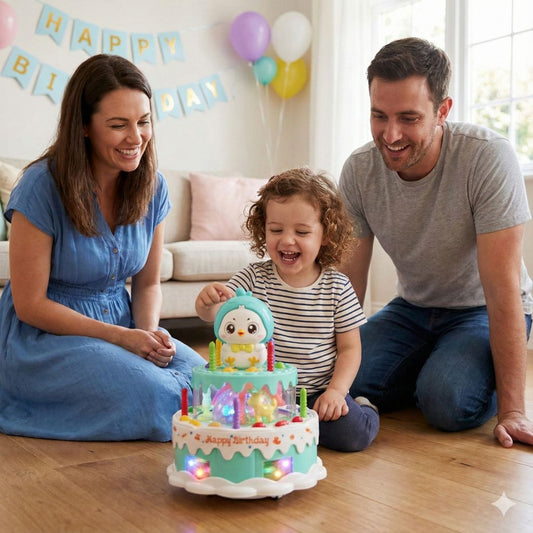Dansende Verjaardagstaart – Muzikaal LED Speelgoed voor Kinderen