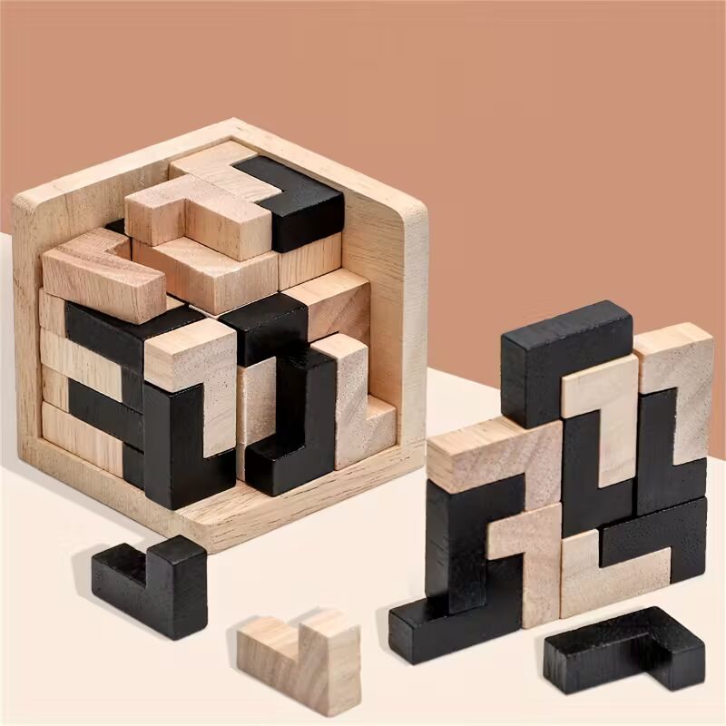 54-delige houten puzzel – een intensieve training voor je brein