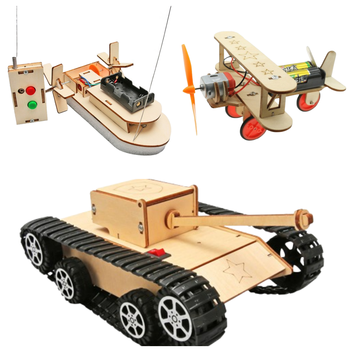 Creatieve handgemaakte technische speelgoedjes