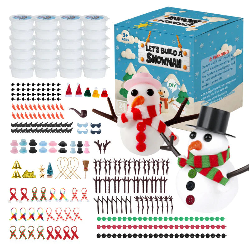Kerst DIY-knutselset voor kinderen – maak je eigen sneeuwman
