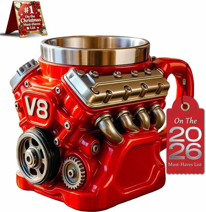 Mok met V8-motief – het perfecte cadeau voor elke man