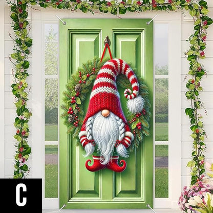 Kerstdeurkrans met strik en belletjes – een opvallende feestelijke decoratie