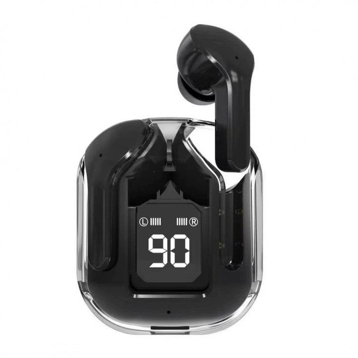 Transparante Bluetooth-oordopjes met LED-display