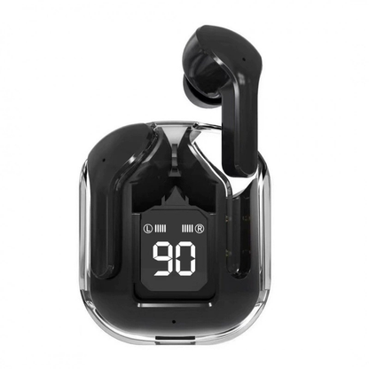 Transparante Bluetooth-oordopjes met LED-display