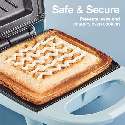 Compacte multifunctionele sandwichmaker – warme ontbijtjes in 3 minuten