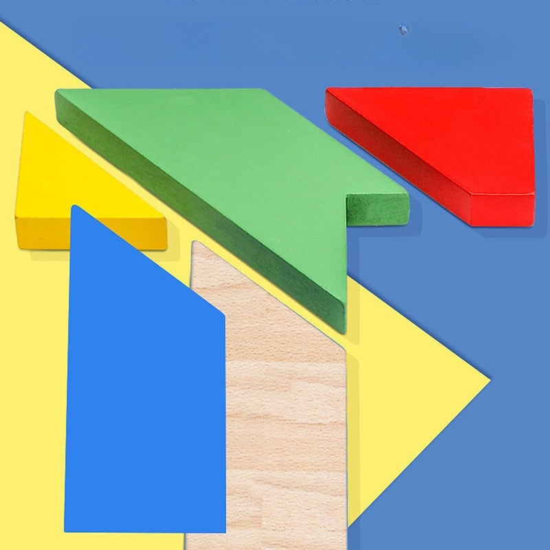 Houten T-vormige puzzel voor kinderen en volwassenen